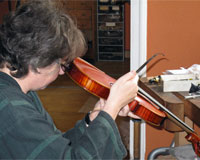 Stellen des Stimmstocks